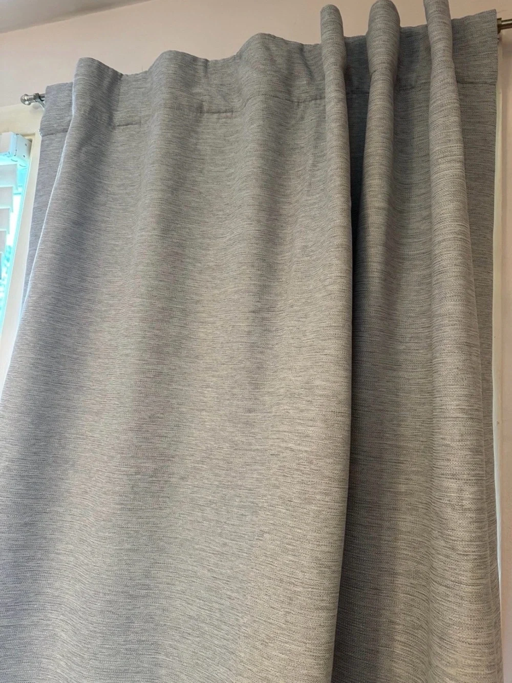 Light Gray Textured Curtains for Window